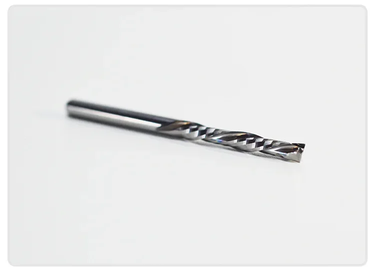 5PCS 3.175x22mm UP DOWN Cut Two Flutes Spiral Carbide Mill Tool Cutters for CNC Router, Compression Wood End Mill Cutter Bits