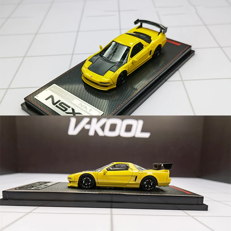 다이캐스트 Ig 1: 64 체중계 혼다 NSX NA1 금속 노란색 시뮬레이션 합금 자동차 모델, 수집용 장난감 선물, 기념품 전시 장식품
