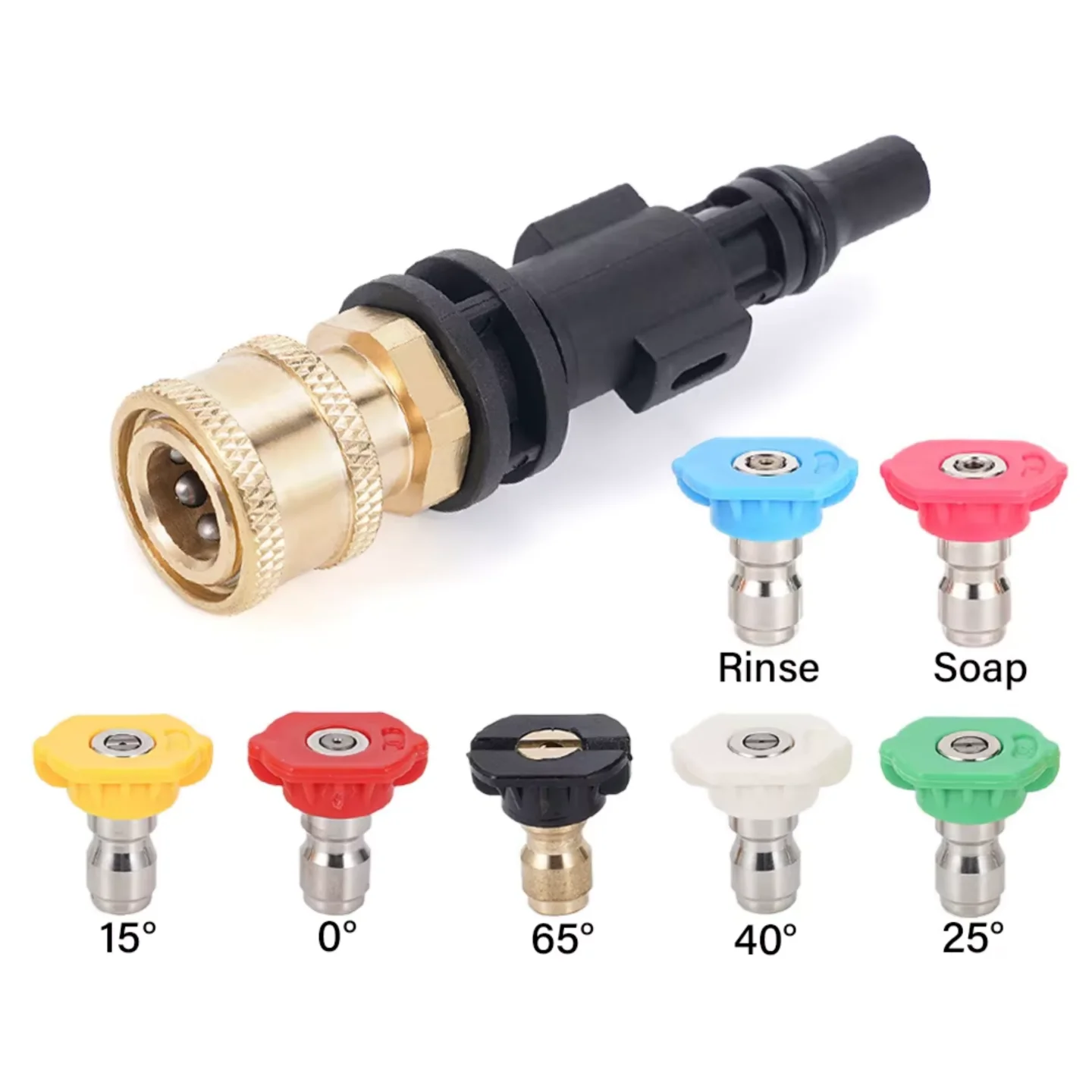 محول توصيل سريع لغسيل السيارات بالضغط العالي 1/4 لـ LAVOR / ARKSIDE PHD / VAX / Interskol / Hammer Sterwins - فوهات Q-P 1/4