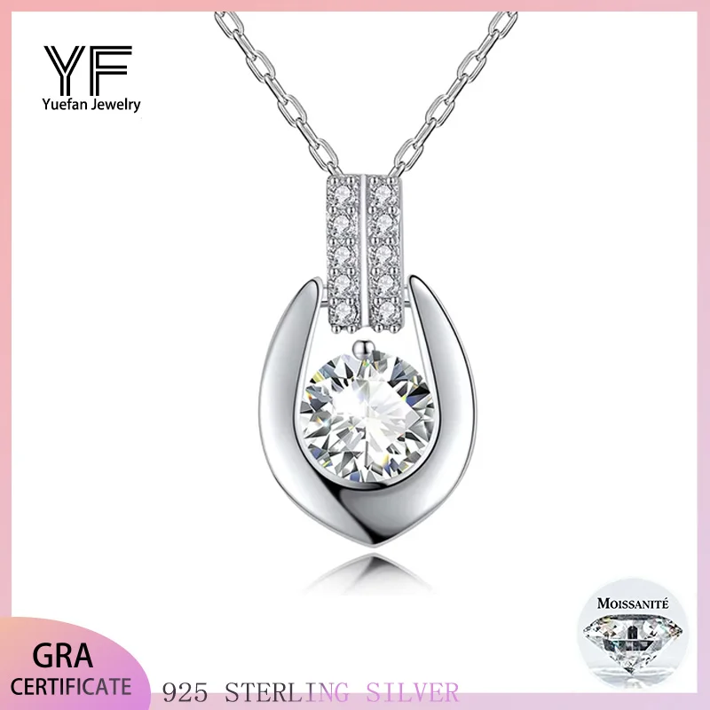 

S925 Silver Moissanite Stylish Simplicity Pendants 1CT Certified Hip Hop Style Jewelry Personalized rings Valentine's Day Gift
