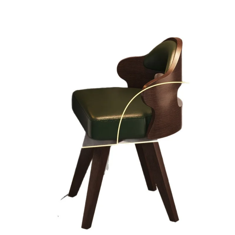 

Solid wood household rotating computer chair Student desk chair Simple small and compact writing chair