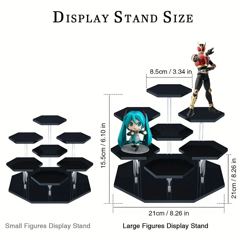 ETAOTAO Acrylic Figurine Display Stand Perfume Organizer For Cupcake Dessert Countertop For Decoration And Storage