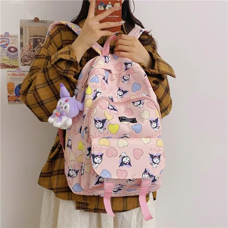 Sanrio-mochila escolar Clow M para estudiantes, gran capacidad, informal, impermeable, almohadilla de hombro, Linda mochila de dibujos animados