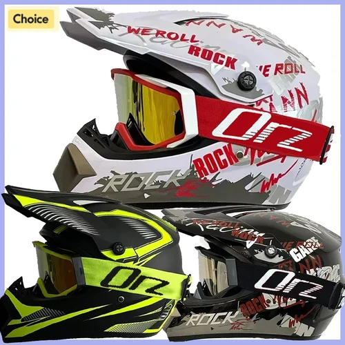 Imagen 1 del producto Regalo gafas Casco De motocicleta profesional Motocross todoterreno Helm niños todoterreno Casque Capacete De Motocicleta Motobike