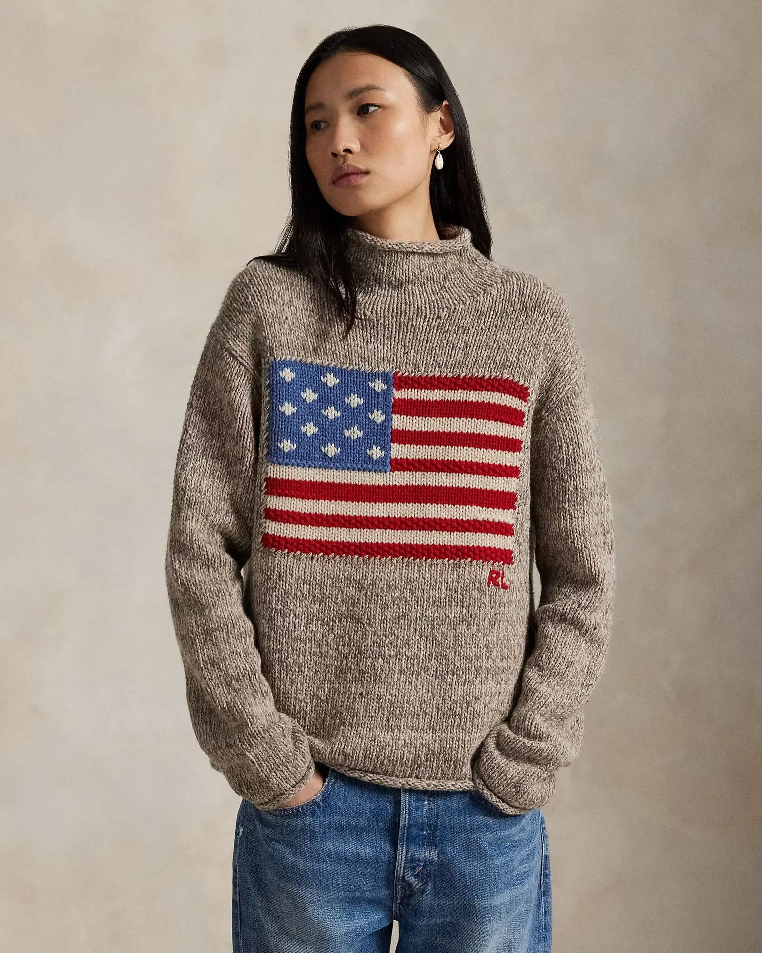 

Women's Oversized Turtle Neck Sweater, Retro Vintage Pullover, Cozy Winter 2026 Fashion, High Neck Knit Top Knitwear