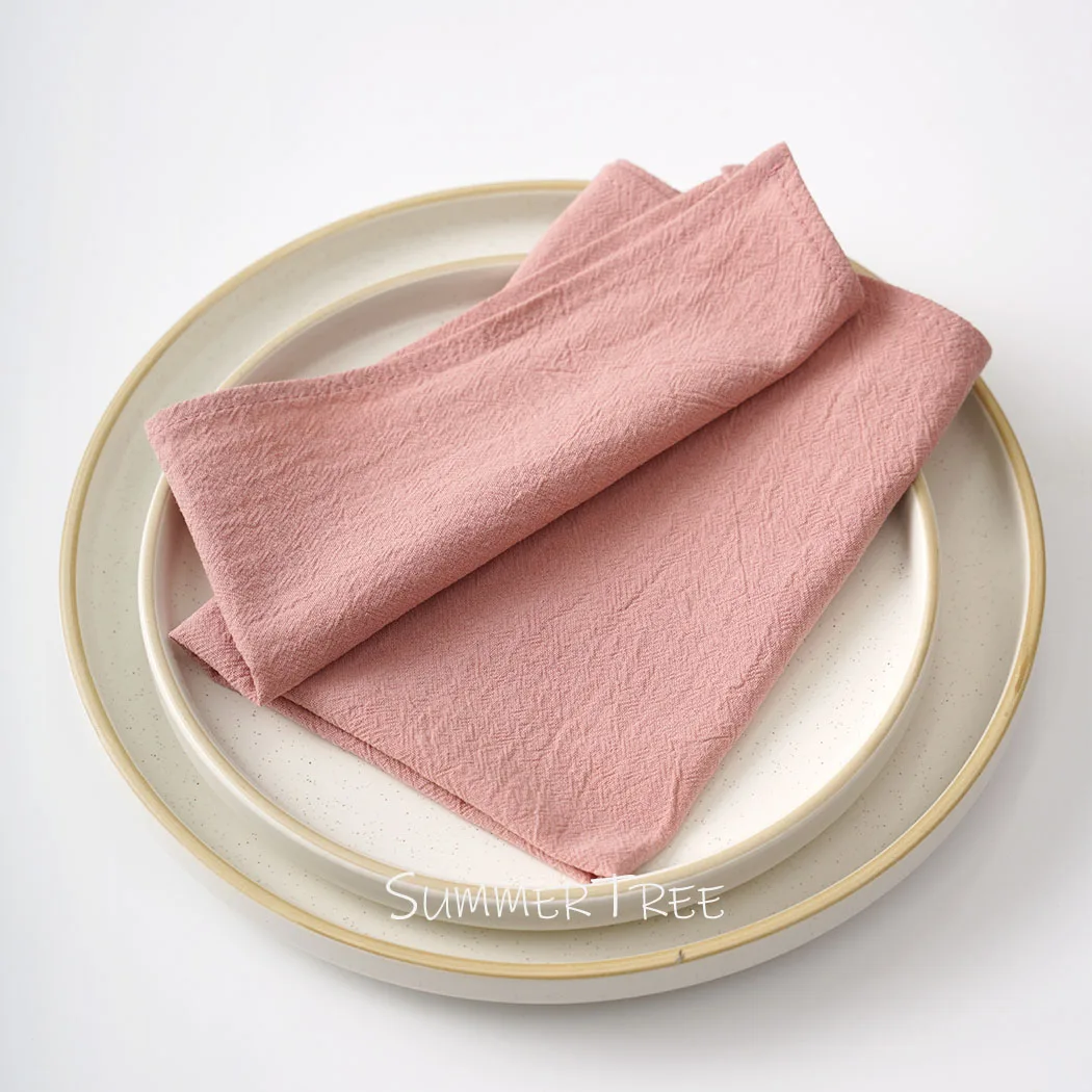 24pcs Plain Cloth Napkins 40x40cm Washable Cotton for Wedding Reception Party Home Table Napkin Dining Decoration