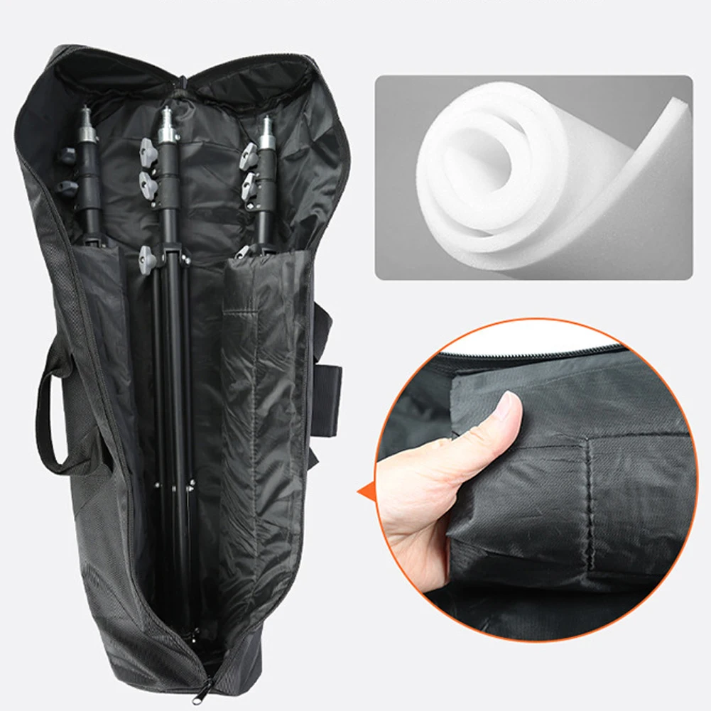 120cm Tripod Bag Shoulder Bags Carry Bag For Speaker Mic Or Light Stands Holds 3 Padded Photography Equipment 2 Padded Pockets