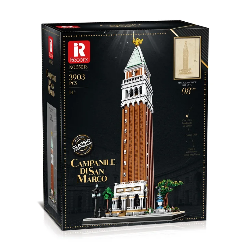 

IN STOCK 55013 1:100 MOC Campanile di San Marco Construction Building Blocks Bricks Model Toys for Boys Christmas Gift Set