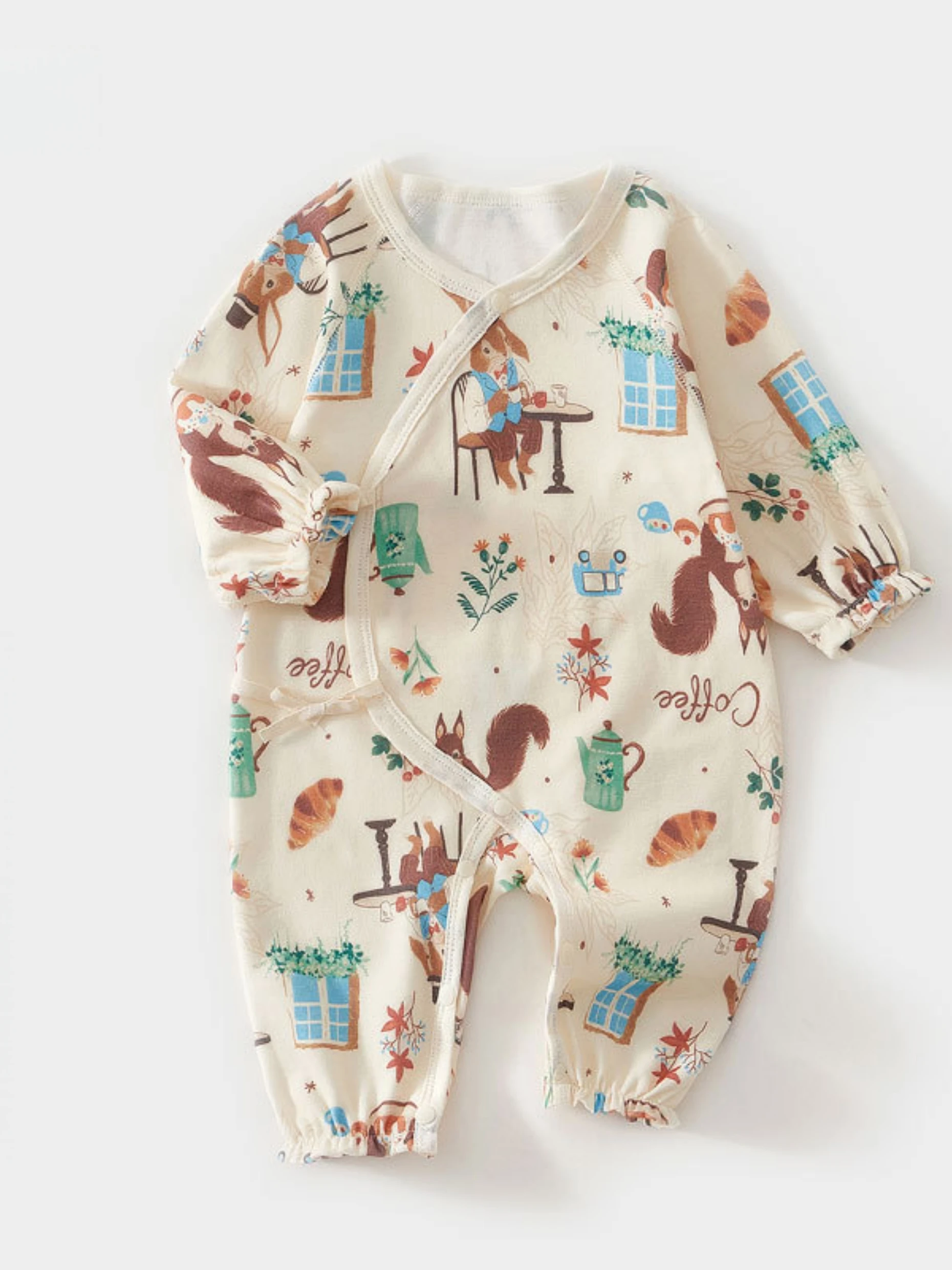 กางเกงขายาวผ้าฝ้ายแท้ นุ่ม ระบายอากาศดี สำหรับเด็กแรกเกิด ฤดูใบไม้ผลิ ฤดูใบไม้ร่วง ไม่มีตะเข็บ น่ารัก หวาน ดีไซน์ Dr Ins Sle ผ้าฝ้าย...