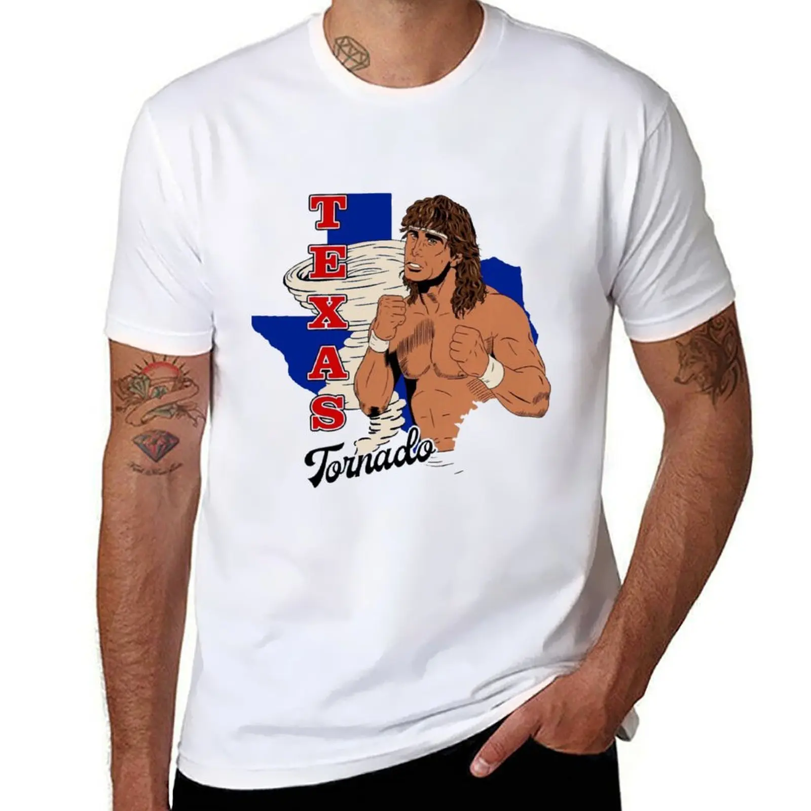 

Texas Tornado Kerry Von Erich T-Shirt man t shirt cotton high quality men t shirt cotton 100% T-Shirt