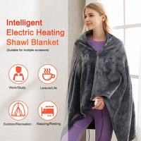 USB Heated Blanket Electric Heated Throw 3 Heating Level Heated Shawl Throw Blanket Coral Velvet Fast Heating for Indoor Outdoor