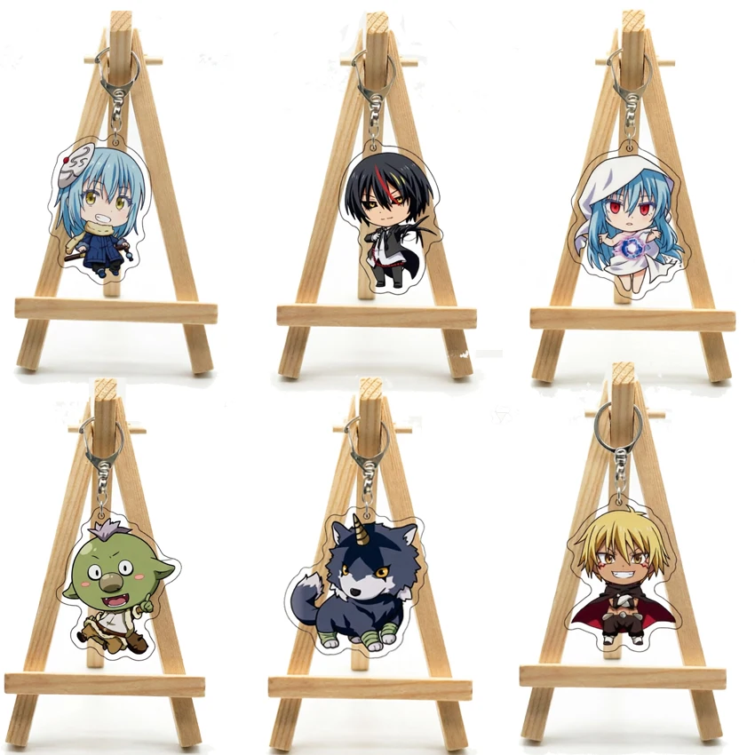 55MM Anime That Time I Got Reincarnated as a Slime Figur Shuna Rimuru Tempest Benimaru Milim Nava Acryl-Schlüsselanhänger Geschenke