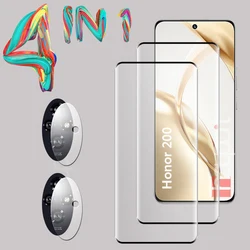 3D Tempered Glass For Honor 200 Pro Screen Protector Camera Lens Film Honor 200 Glass Protective