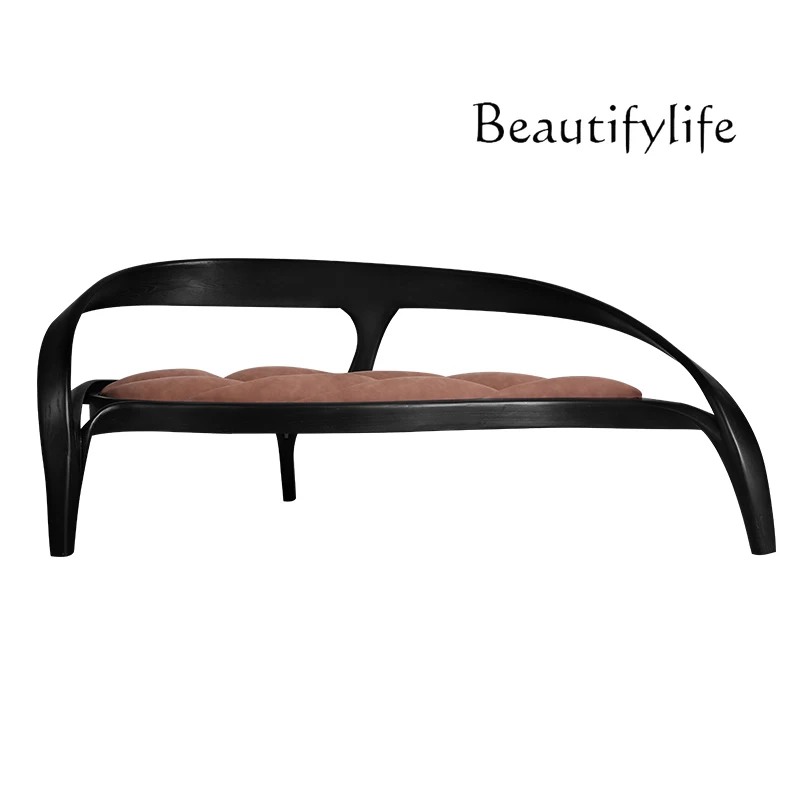 

Изогнутый деревянный диван, персонализированная скамейка, гостиная, художественный стул, дизайнерский креативный стул из цельного дерева