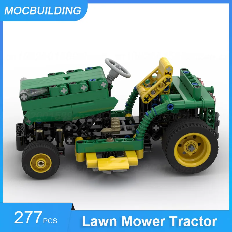 MOC Building Blocks Lawn Mower Tractor Model DIY Assemble Bricks Educational Creative Display Collection Toys Xmas Gifts 277PCS