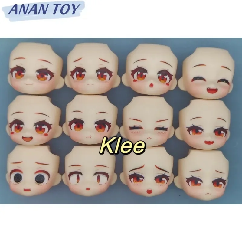 Klee Ob11 Face Doll Handmade Water Sticker Faceplate Anime Game Cosplay Toy Accessories Free Shipping Items