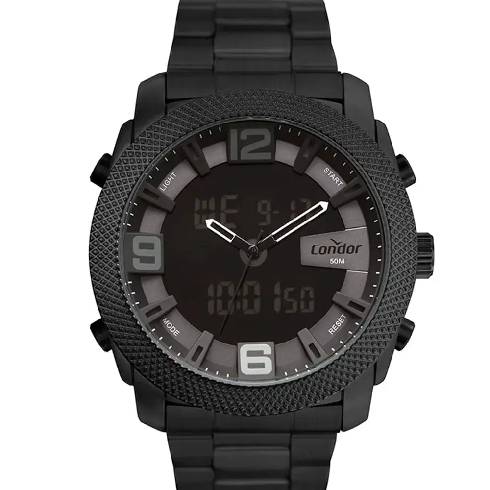 Big Black Condor Waterproof Men's Analog and Digital Watch