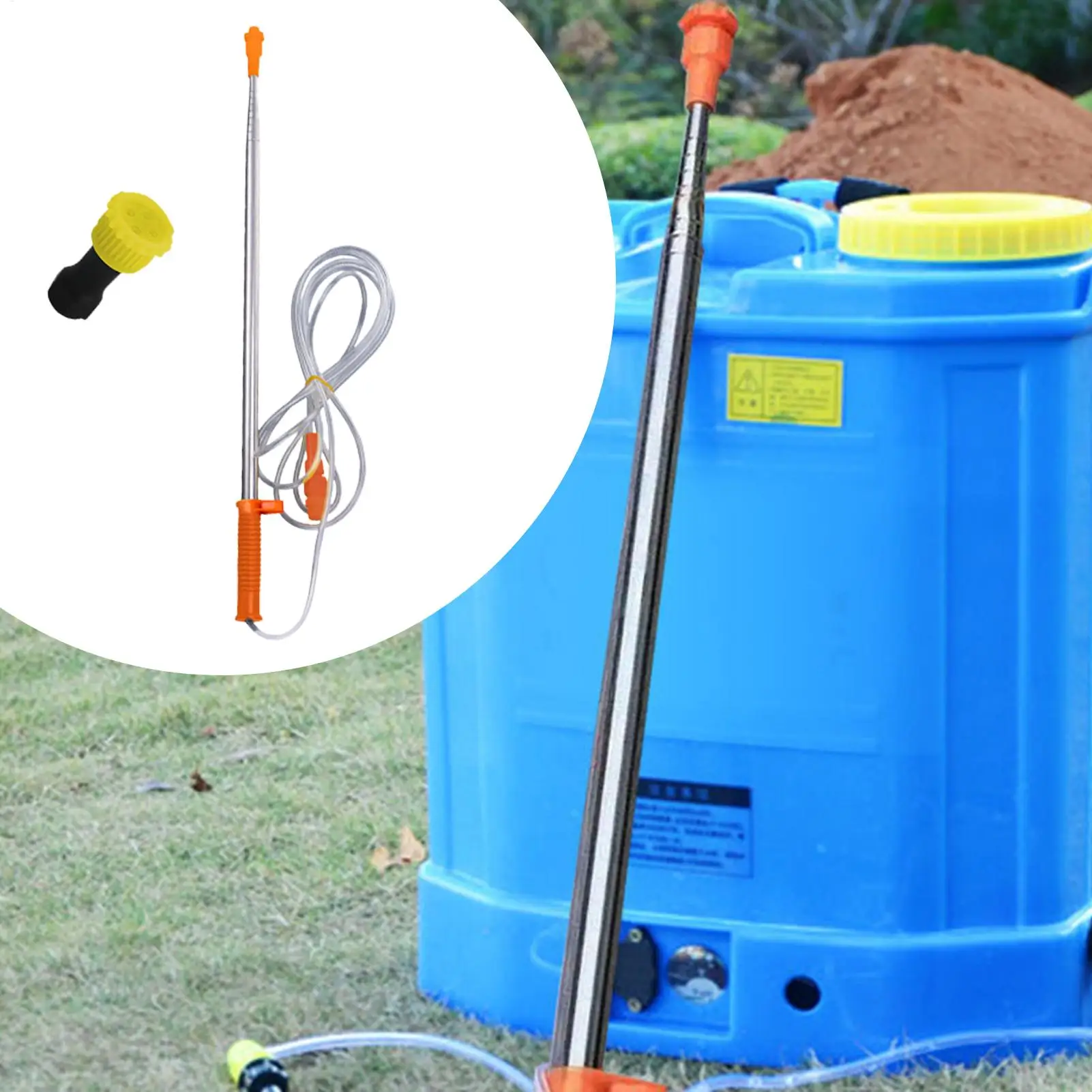 2.6m Stainless Steel Telescopic Spray Rod Extension Tube Freely Adjust For Garden Pesticides Sprayer Irrigation Nozzle Accessory