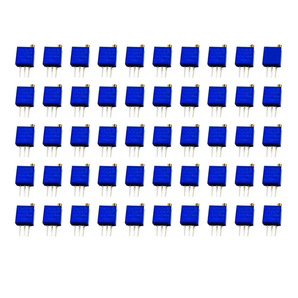 

Easily Integrate Potentiometers into Your Circuits 50pcs Set of 3296W Multiturn Trim Trimmer Potentiometer Kit