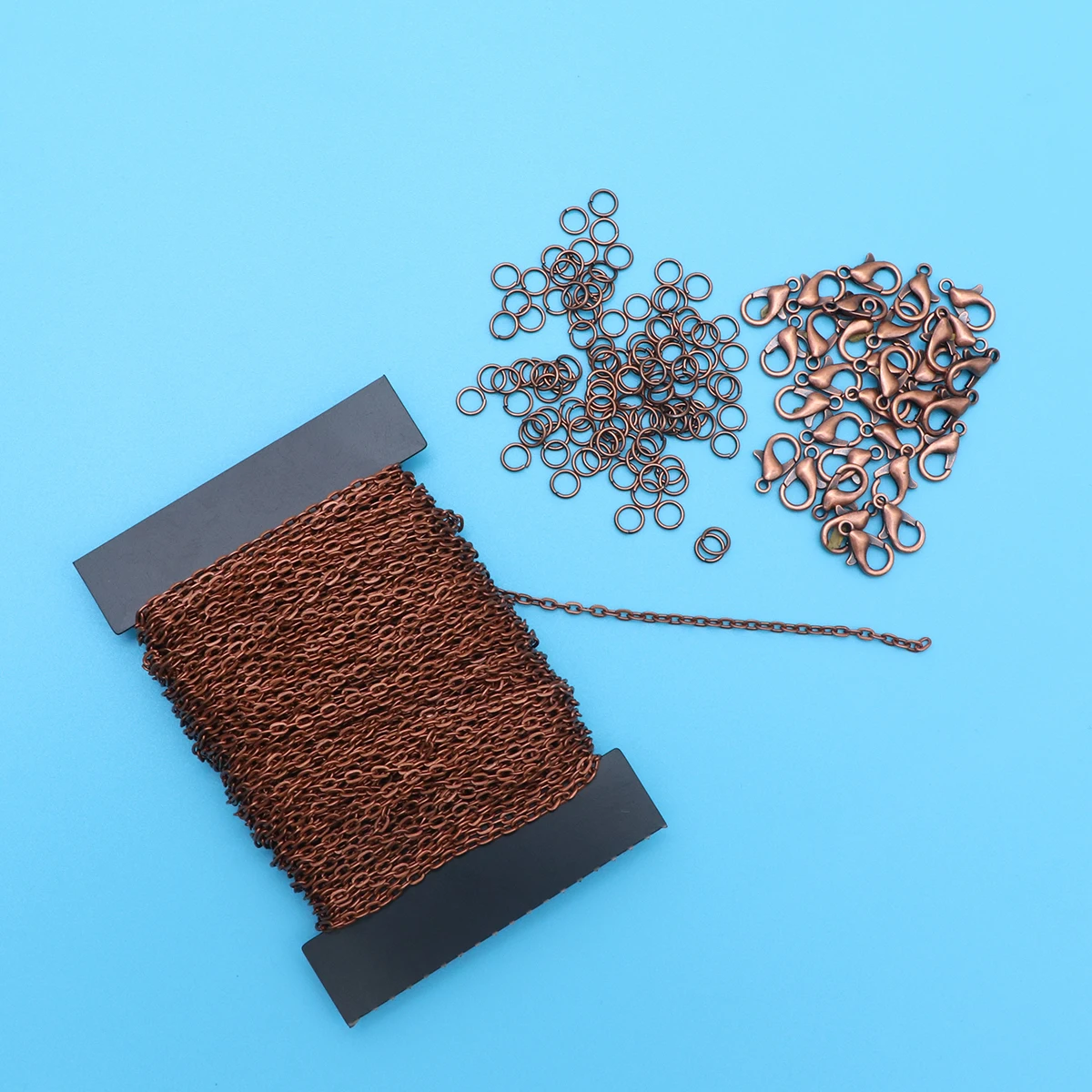 

12M Diy Iron Jewelry Accessory Kit Twisted Cross Chain Reel With Lobster Clasps Opening Rings Necklace Making Crafting Iron