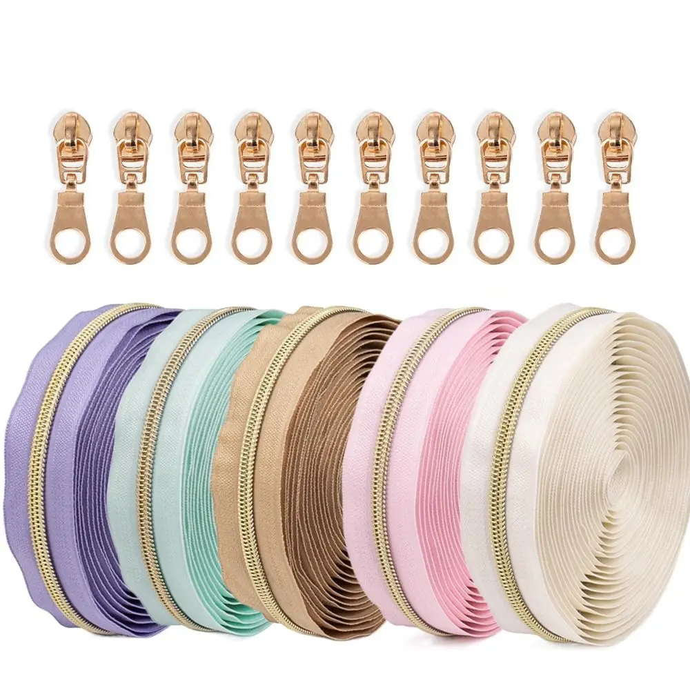 

No 5, нейлоновая лента на молнии, 4,5 м, молния 10, съемник молнии, контрастный цвет, слайдер, застежка-молния, ремонтная сумка «сделай сам», набор на молнии