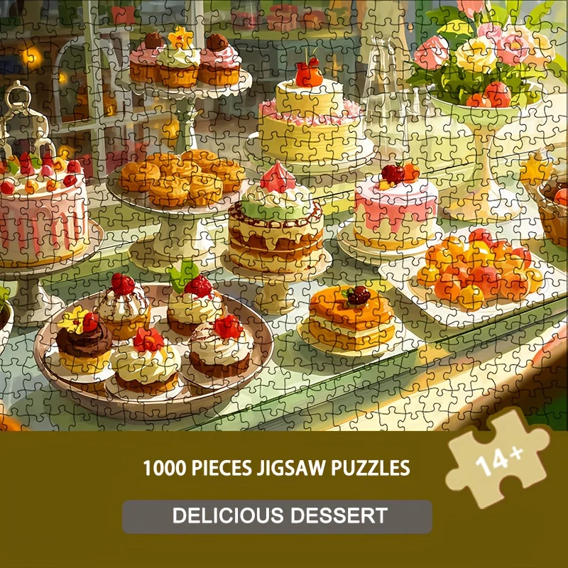 

Delicious Dessert 1000pcs Jigsaw Puzzle 70x50cm Boho Wall Art, Perfect for Foodies & Home Decor Collectors, Premium Packaging
