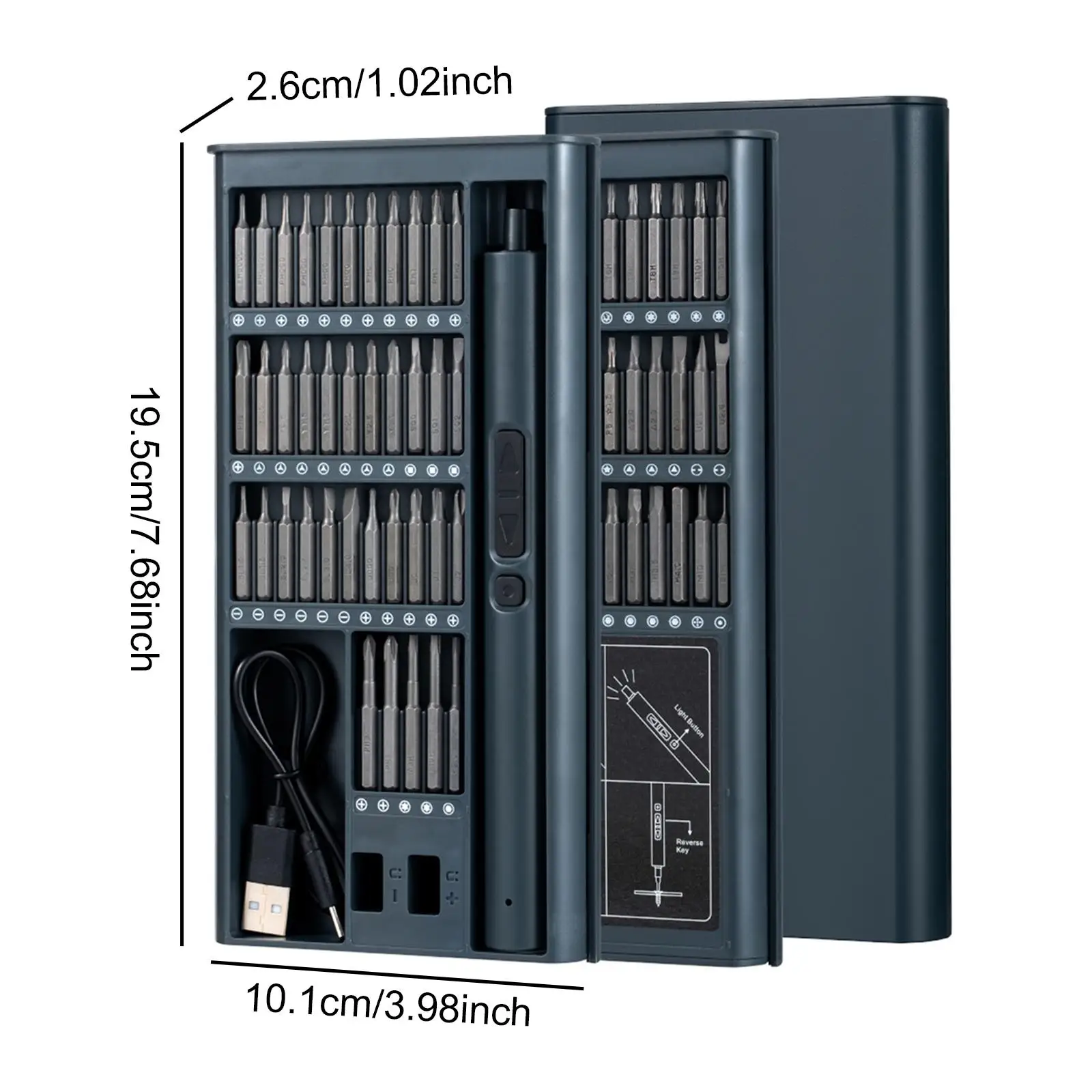 Kit Destornillador Eléctrico Profesional Práctico Precisión 3.7V Recargable 75