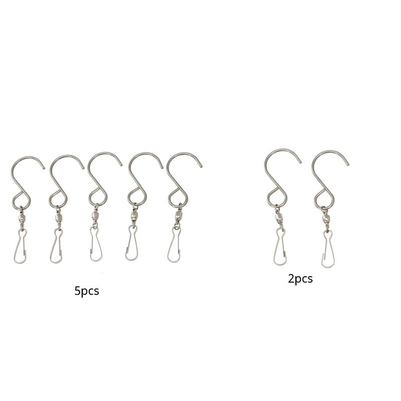 Multi-Purpose Swivel Hooks For Hanging Crystal Twisters And Birdhouses Stainless Steel Hook Self-Adhesive