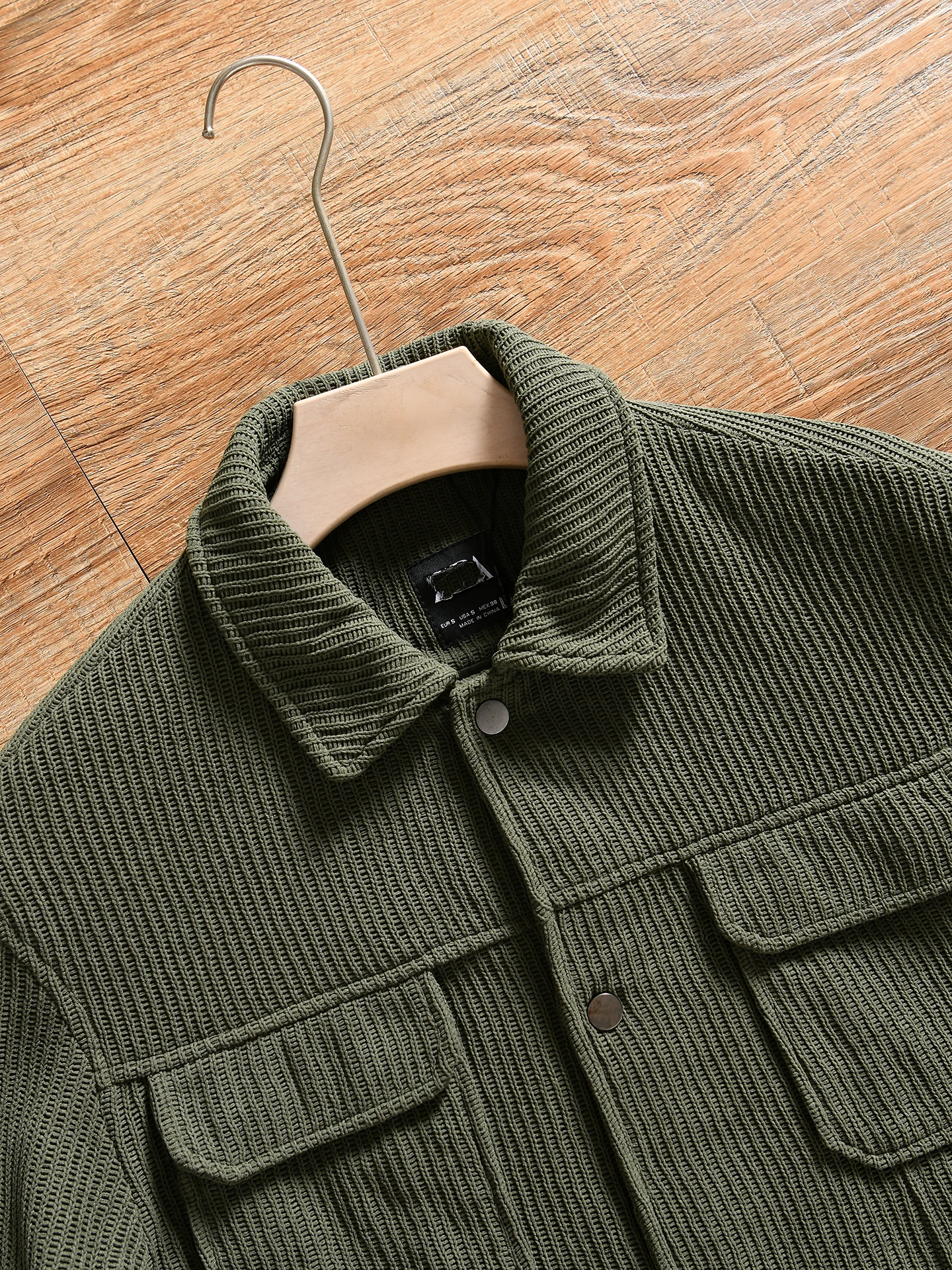 Men's Knitted Jacket Autumn Winter Workwear Style Casual Long Sleeve Breathable Outerwear Polyester Fiber Standard Fit Coat