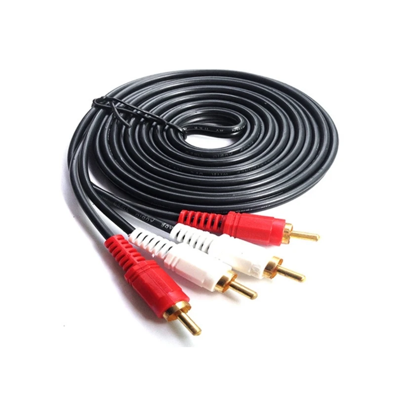 2RCA Male to 2RCA Male Cable Video Stereo Audios Cable 2RCA Male Cord Composite Wire Cord for TV Speaker Home Theater