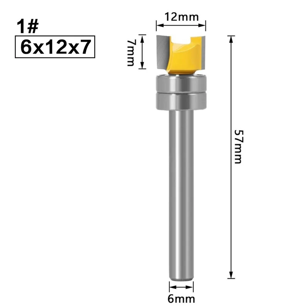 High Quality Hot New Practical Router Bit Routing Woodworking Workshop 6mm Shank Alloy Steel Bearing Carbide Tipped Equipment