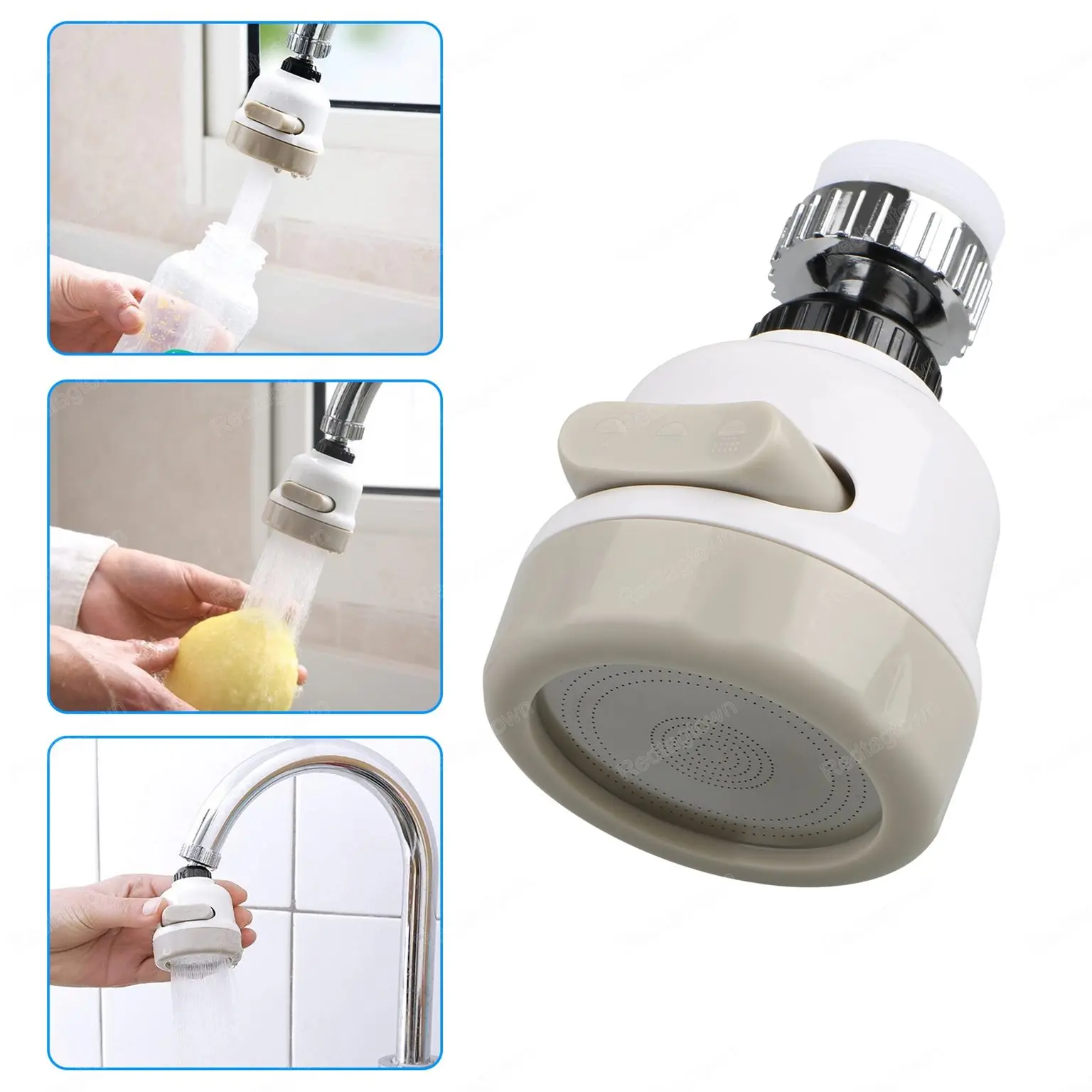 Moveable Kitchen Tap Head 360 Degree Adjustable Rotatable Faucet Filter Water Saving Sprayer Lightweight Home Accessories