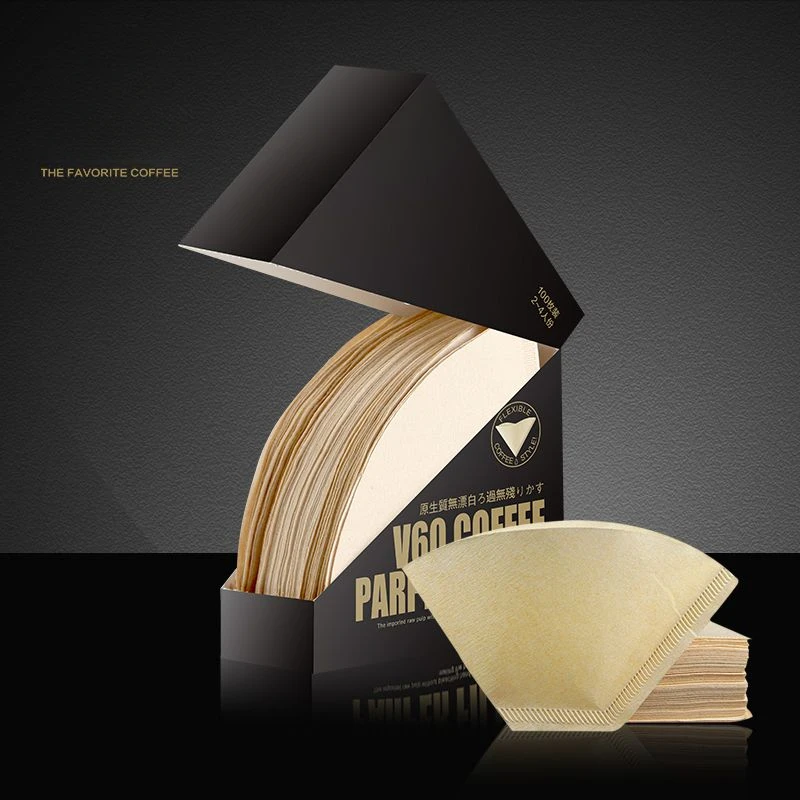 

100 Sheets/set,U-shaped Fan-shaped and V-shaped Drip-shaped Coffee Filters: Coffee Machine or Hand-brewed Drink Ear Filter Paper