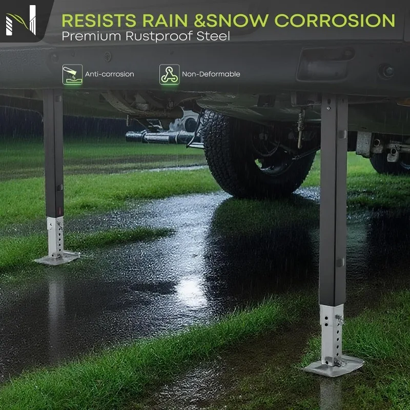 Perna do trem de pouso RV de quinta roda com perna de queda e pino de gaiola compatível com Lippert Venture, Atwood, Stromberg Carlson - 29,5" Universal Re