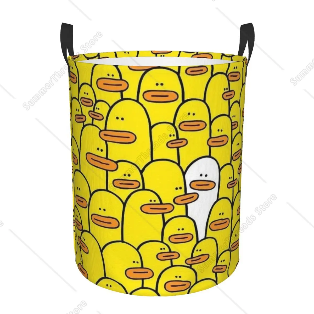 

Cartoon Little Yellow Duck Laundry Hamper Large Clothes Storage Basket Animal Toys Bin Organizer For Boy Girl