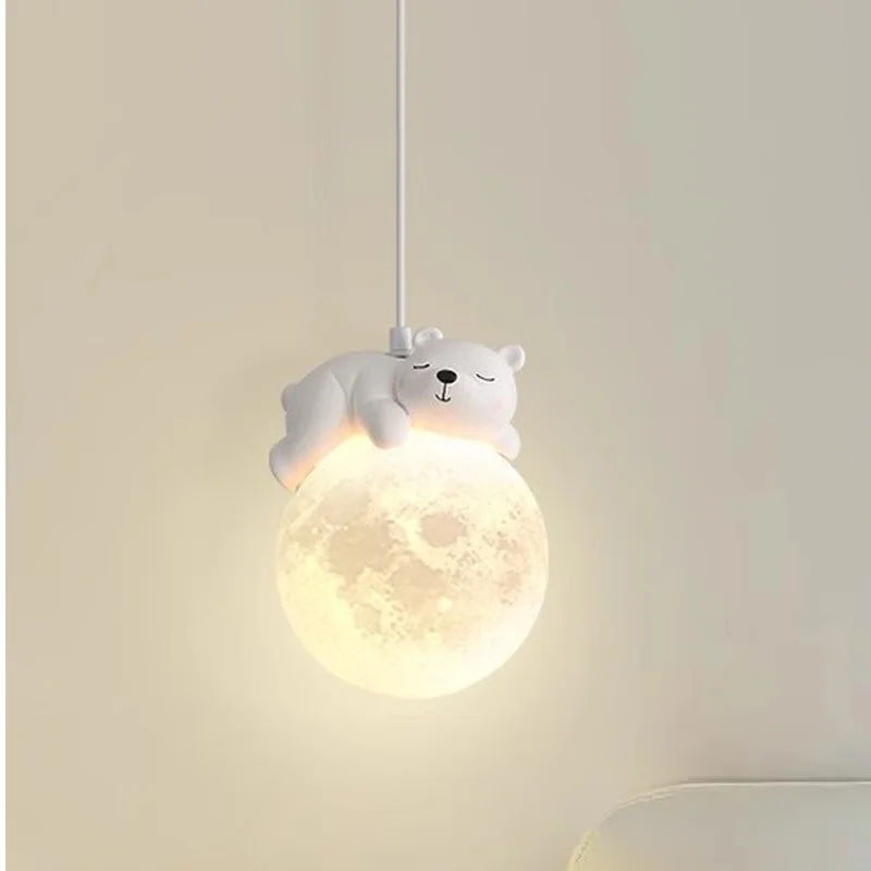 現代の-led-かわいいウサギのペンダントランプダイニングルームの寝室のベッドサイドシャンデリア家の装飾器具屋内照明