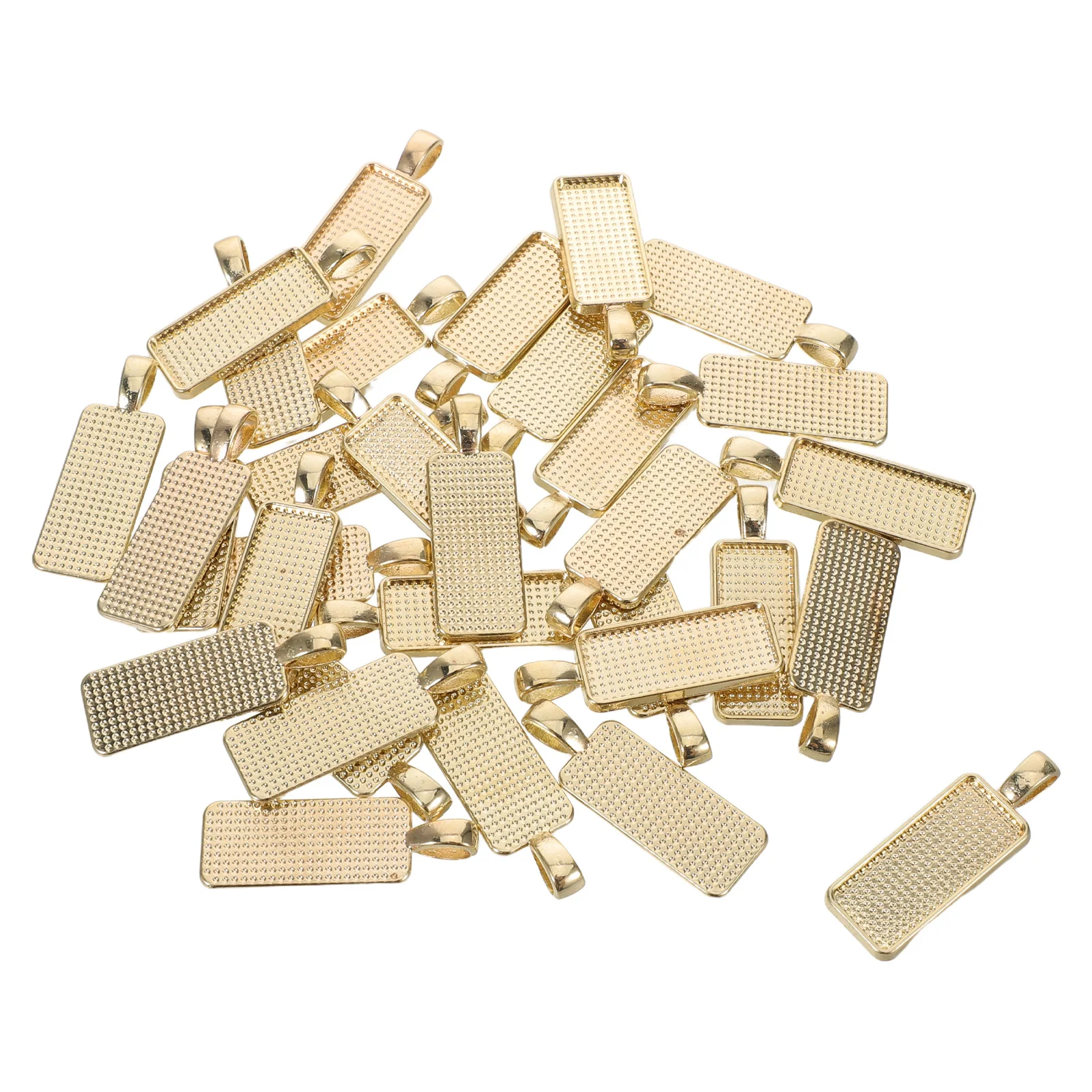 

Time Gem Jewelry 25x10mm Bezel Tray Crafting Supplies Alloy Blank Pendant Trays
