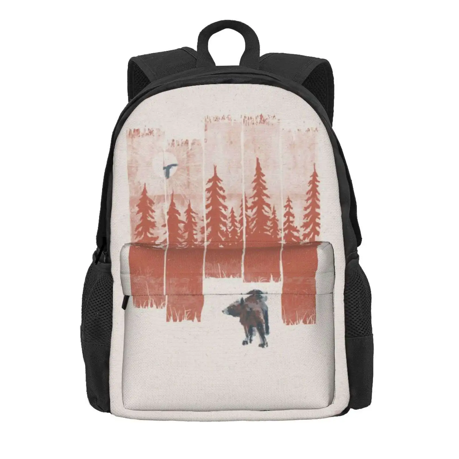 A Bear In The Wild... Hot Sale Schoolbag Backpack Fashion Bags Ndtank Nature Wilderness Wildlife Woods Trees Mountains Bears