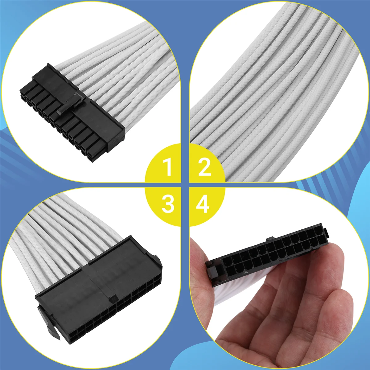 

Efficient 9-Inch Braided Extension Cable Kit Basic Extension Cable C