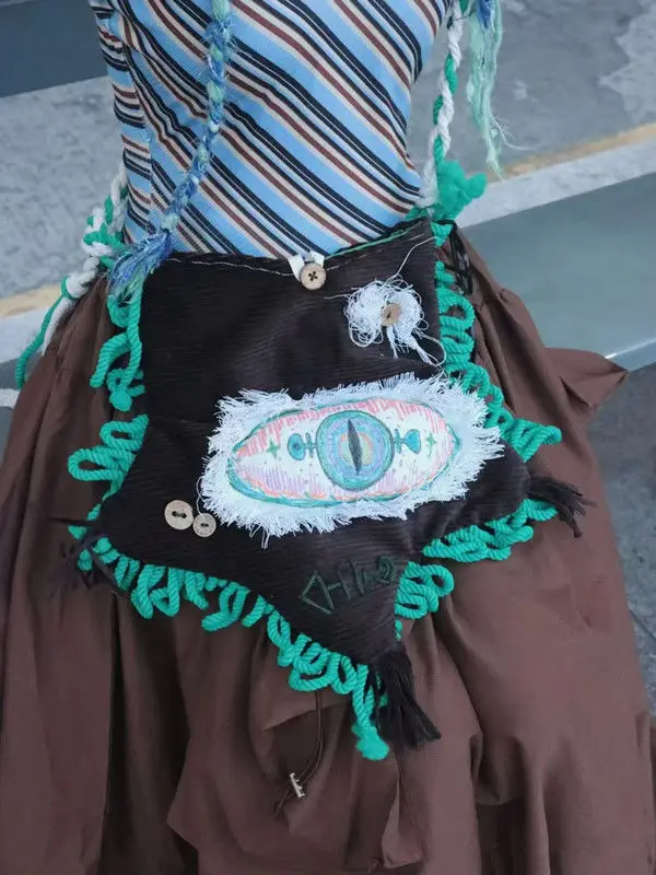 حقيبة كروس عصرية ذات تصميم خماسي مخصص بألوان متباينة وسعة كبيرة وكتف واحد للنساء عصرية