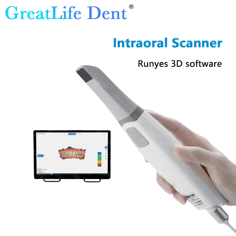 Runyes pemindai Intraoral Dental 3DS, pemindai Dental Oral dengan perangkat lunak gratis CAD CMD untuk implan/restorasi/ortodontik