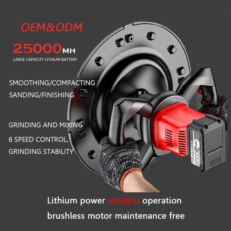 Lithium Battery Continuous Use 48h Long Time China Construction Mini Plastering Machine for Wall Cement