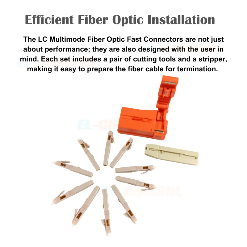 Imagem -04 - Conectores Rápidos da Fibra Ótica Multimodo do lc Upc Adaptador para Ftth 0.9 mm 2.0 mm 3.0 mm 100 Original