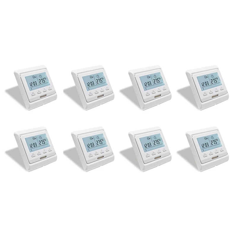 8X 16A 230V LCD Programmable Warm Floor Heating Room Thermostat Thermoregulator Temperature Controller Manual Mechanical