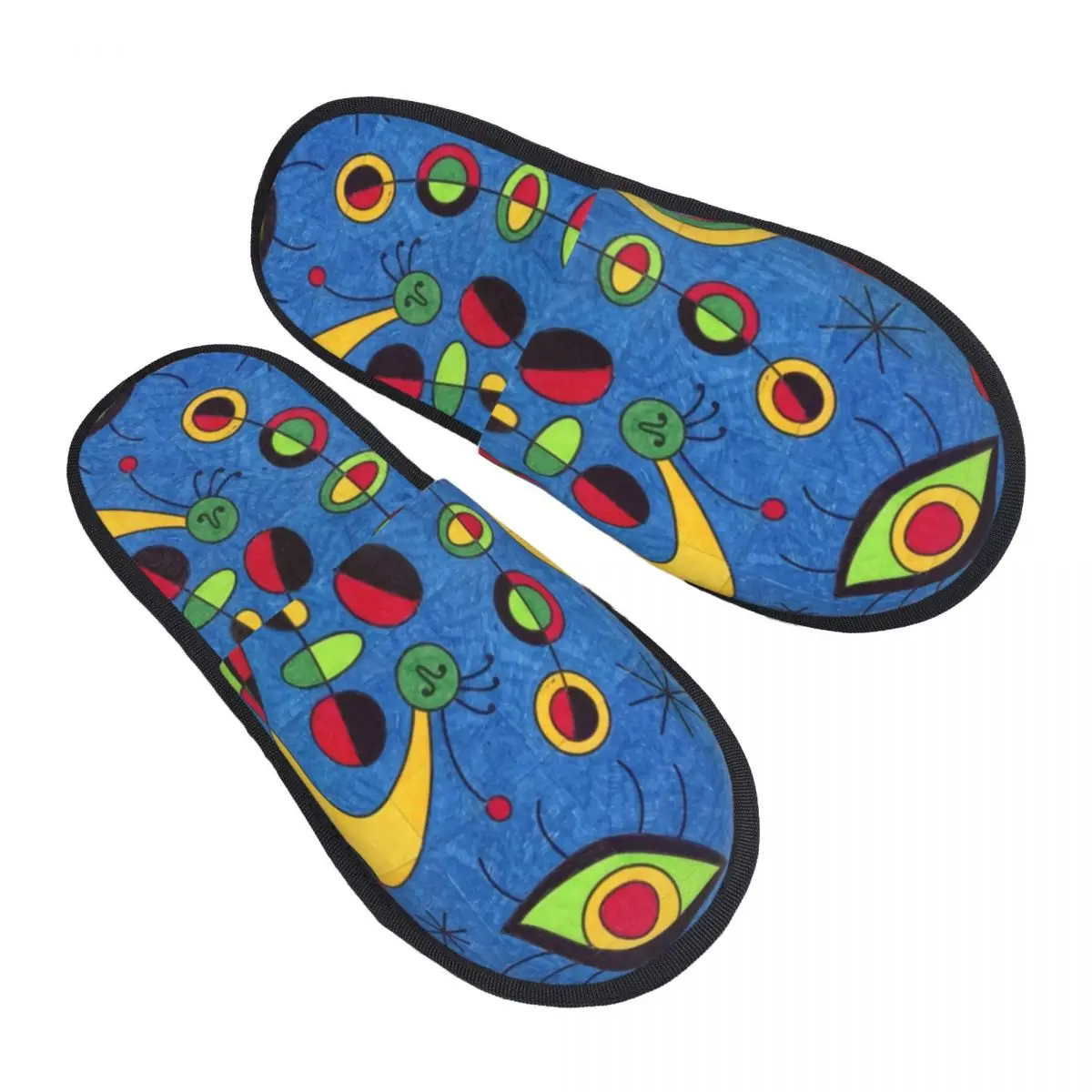 

Custom Joan Miro The Sun Soft Memory Foam House Slippers Women Paintin Art Comfy Warm Anti-Skid Slipper