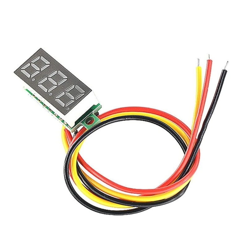 10 قطع جهاز قياس الجهد الكهربائي الصغير الرقمي الفولتميتر مع شاشة LED 0.28 بوصة