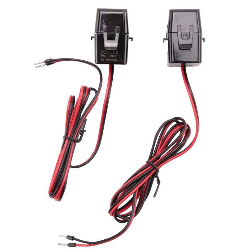 ELECT-2X Tuya Smart Life Wifi Energiemeter 80A Met CT Klem Kwh Stroomverbruik Monitor Elektriciteitsstatistieken, 2 CT