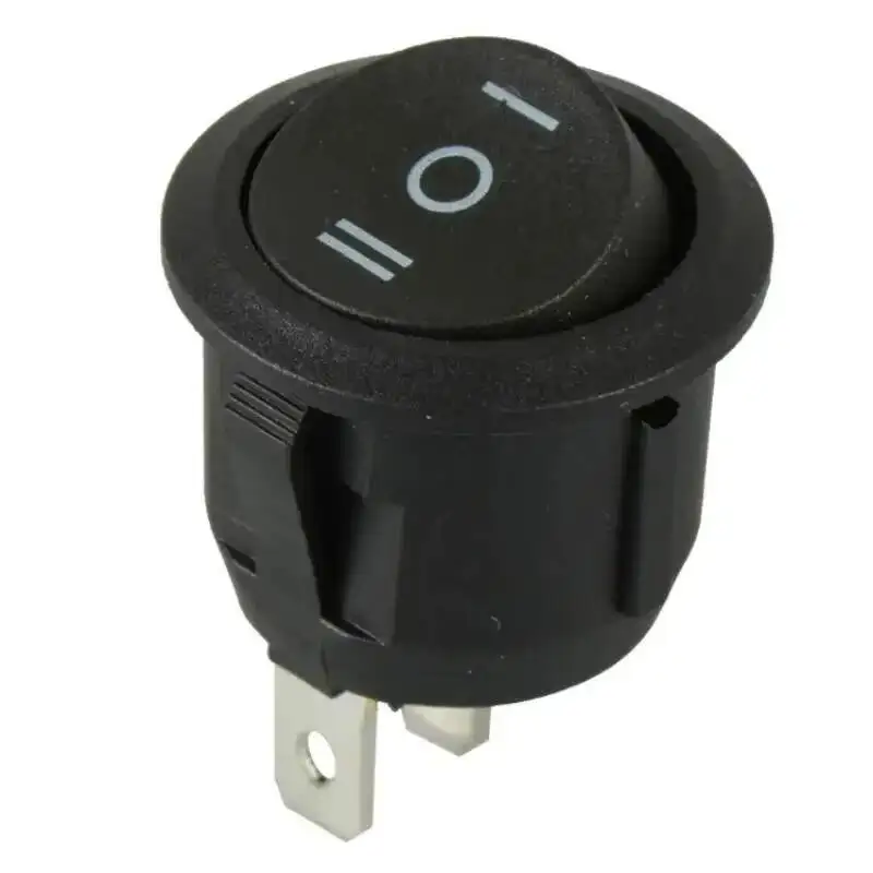 Uniteelec 10 Uds ON/OFF/ON ON-OFF 2/3 posiciones SPDT /DPDT/SPST/DPST interruptor basculante redondo para barco 6A/250V 10A/125V