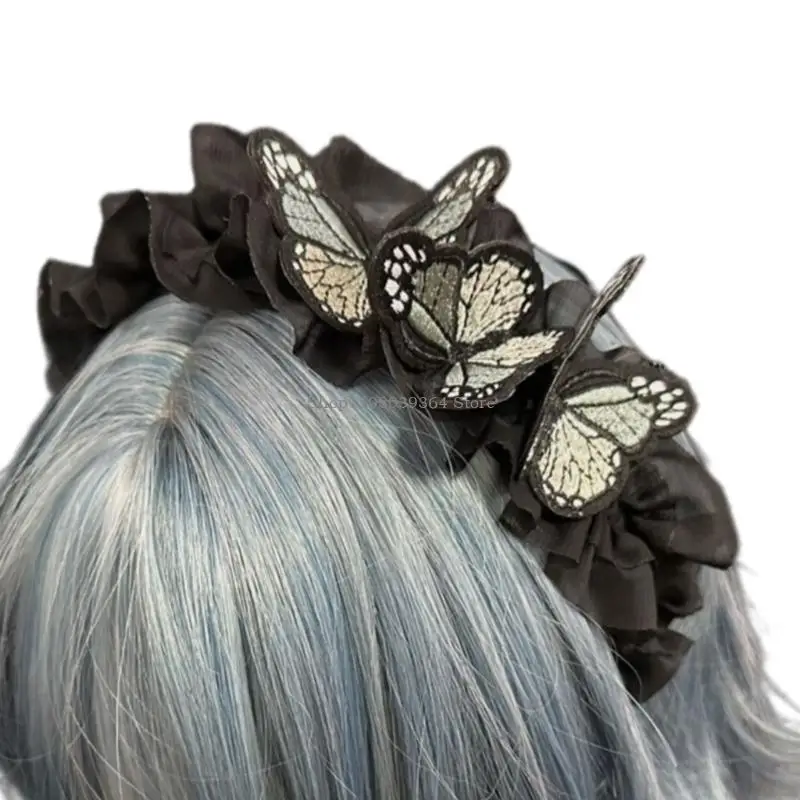 Модная бабочка для волос обруч