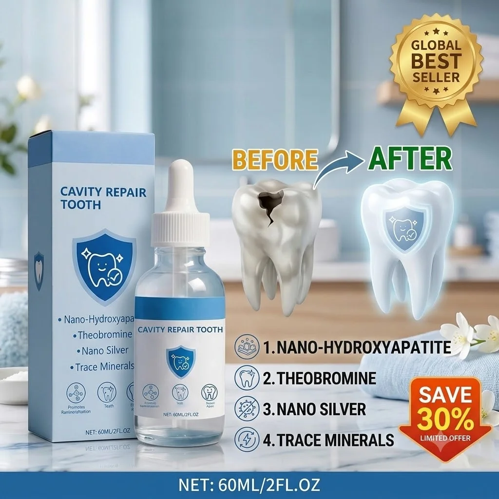 Cavity Repair Enamel Protection Liquid 60ml Teeth Care Drops Nano Hydroxyapatite Anti Cavity Sensitive Tooth Relief Essence